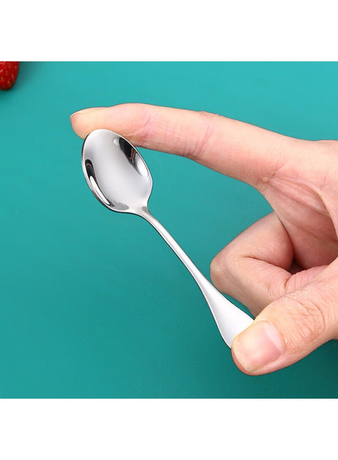 YIJUKE Yijuke [3 Pieces] 9cm Extra Small 304 Stainless Steel Spoon, Delicate Mini Coffee Spoon, Seasoning Spoon, Dessert Spoon  - Image 1