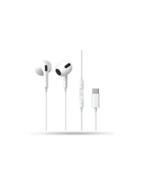 Matrix Wired Earphone with Type-C Port - 1.2 Meter - White - MX-30