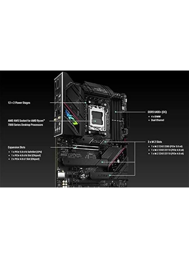 Arabest AMD Ryzen 7 7800X3D Octa-Core Hexadeca-Thread CPU Package with ASUS ROG Strix B650E-F Gaming WiFi AM5 (LGA1718) Ryzen 7000 Gaming Mainboard(DDR5, PCI Express 5.0) - Image 4
