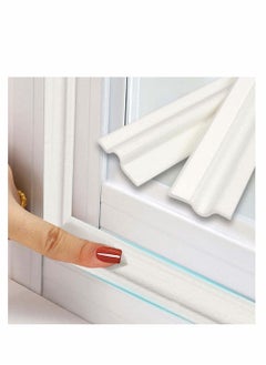 Y&D 2 Packs Draft Stopper Sweep  Door Weatherproofing Stripping Window Seal Strip Self-Adhesive Soundproof Cuttable  Wear-Resistant Weather Length 13.12Ft White  - Image 1