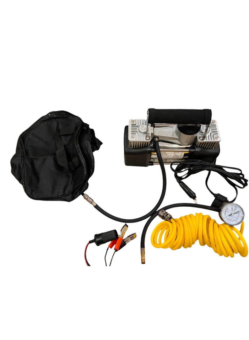 alayjah 1 Year Warranty 2 Cylinder compact air compressor with free bag and accessories  - Image 1
