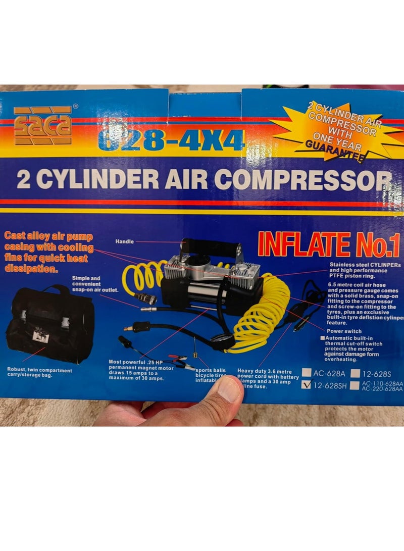 alayjah 1 Year Warranty 2 Cylinder compact air compressor with free bag and accessories  - Image 2