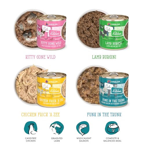 Weruva Cats in The Kitchen, Kitchen Cuties Variety Pack, Wet Cat Food, 10oz Cans (Pack of 12) - Image 3