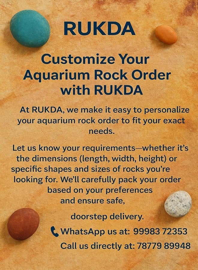 RUKDA Natural Rust Slate Stone - Hand‑Picked Slate Rocks for Aquarium Bridge, Aquascaping, Reptile Basking, Terrariums, Buildable Caves & Garden Decor - 10 Small (3"-6") + 1 Large (8"-10") Stone - Image 5