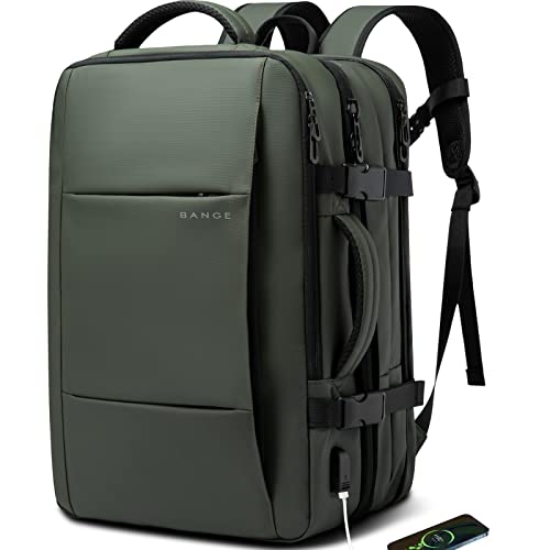 BANGE Expandable Travel Backpack,35LCarry on Backpack for Women Men Airline Approved Gym Backpack Waterproof Business Laptop Daypack… - Image 1