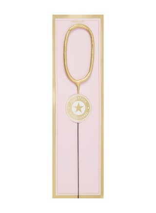 Gold Sparkler Candle - Number 0 - view 4