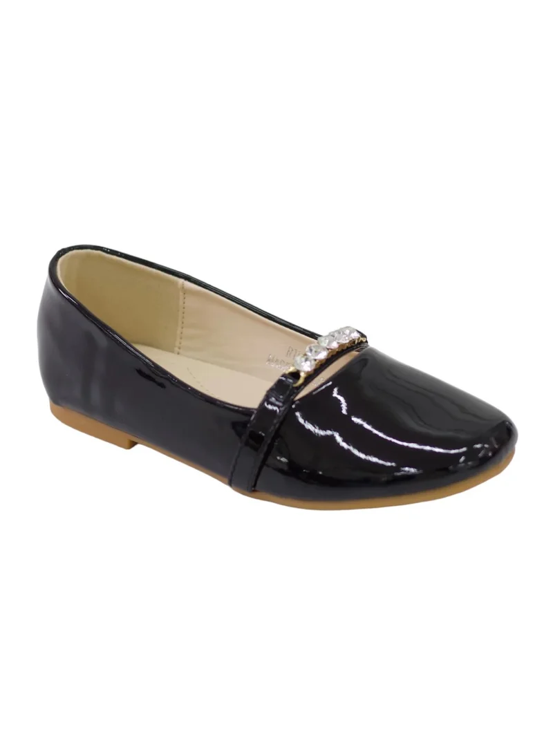 لاماراباريس RUHI GIRLS BALLERINA WITH DIAMOND STRAP BLACK