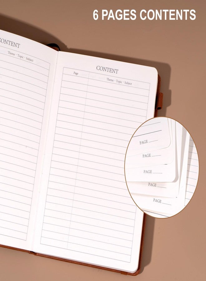 CAGIE Journal Notebook for Men Women- Brown Journaling Notebooks Journals Leather for Writing Work Diary A5 Hardcover Thick - Image 5