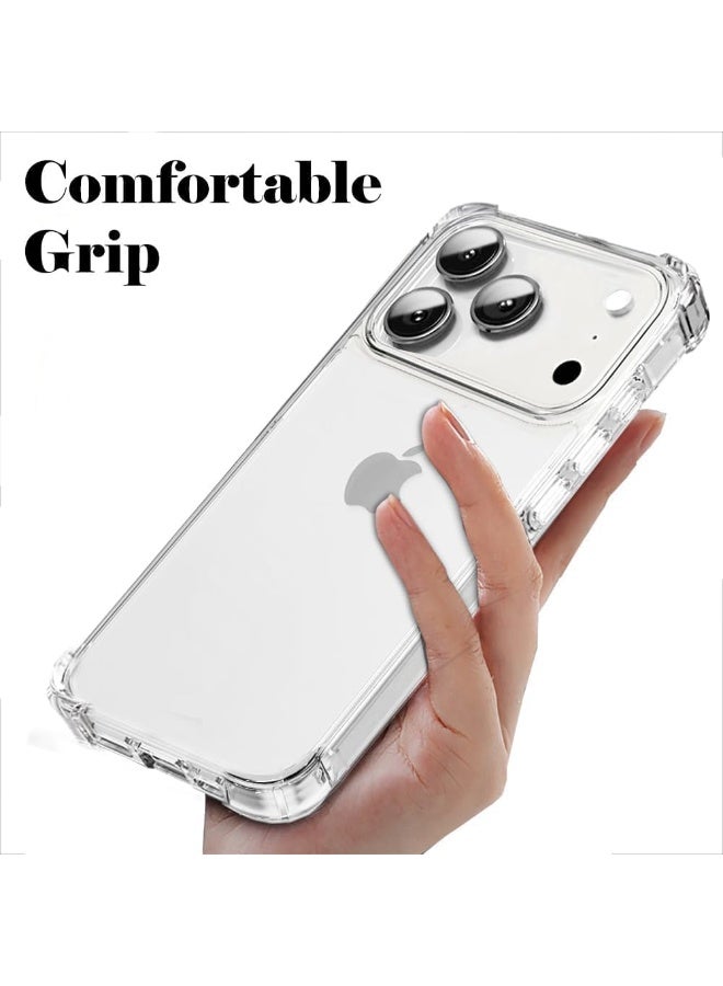 ACLIX iPhone 17 Pro Max Case Clear, Drop Protection Non-Yellowing Shockproof Protective Anti-Scratch Clear Case - Image 4