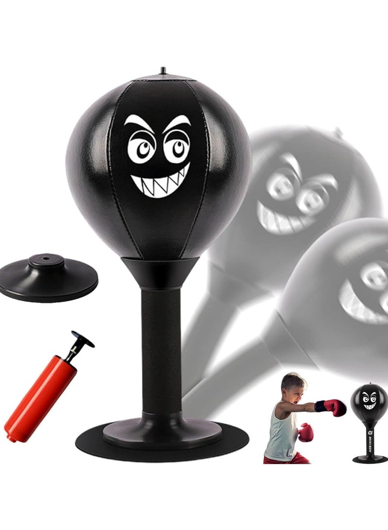 Desktop Punching Bag,Fun Punch Rage Bag,Stress Buster with Suction Cup for Office Table and Counters,Heavy Duty Stress Relief Ball,Desktop Boxing Speed Ball for Adults Kids,Boxing Relaxation Toys - Image 1