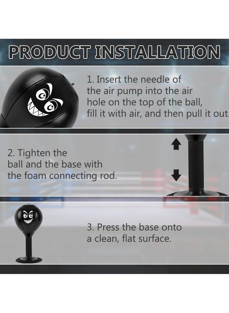 Desktop Punching Bag,Fun Punch Rage Bag,Stress Buster with Suction Cup for Office Table and Counters,Heavy Duty Stress Relief Ball,Desktop Boxing Speed Ball for Adults Kids,Boxing Relaxation Toys - Image 3