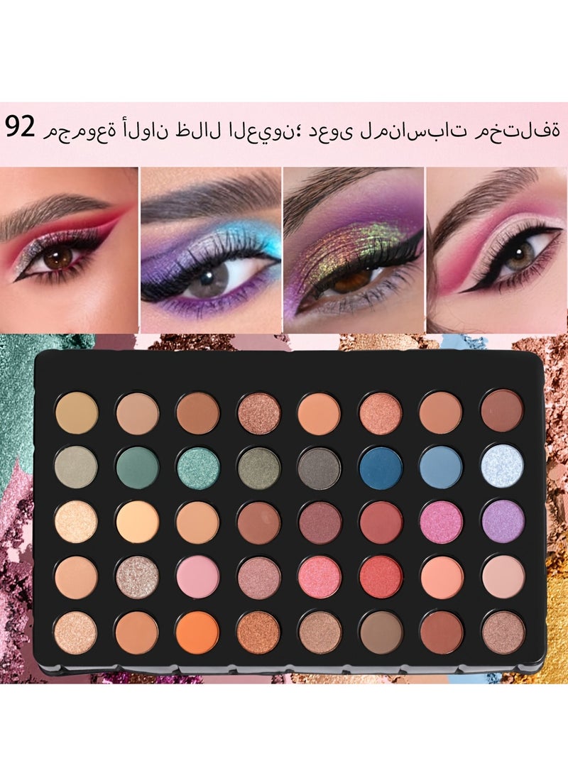 MISS YOUNG - 127Pcs/Set Idea Makeup Gift Box For Mother's Day Multi-Functional Make Up Case Set With Mirror u0026 Brush Eyeshadow Lipstick Mascara Lip Liner Lip Gloss All In One Simplicity Silvery Ladies Cosmeti - Image 1