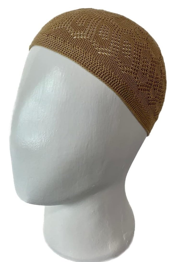 سكارف كوليكشنز مجموعة من 6 قبعات صلاة للرجال المسلمين طاقية شيشية تركية قبعة كروشيه محبوكة قبعة كوفي - Image 2