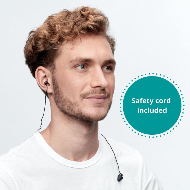 ALPINE HEARING PROTECTION سدادات أذن ألباين وورك سيف للبناء للبالغين - حماية أذن قابلة لإعادة الاستخدام للعمل والأعمال اليدوية - فلتر مريح مضاد للحساسية لتقليل الضوضاء - 23 ديسيبل - مع حبل أمان أسود - Image 3