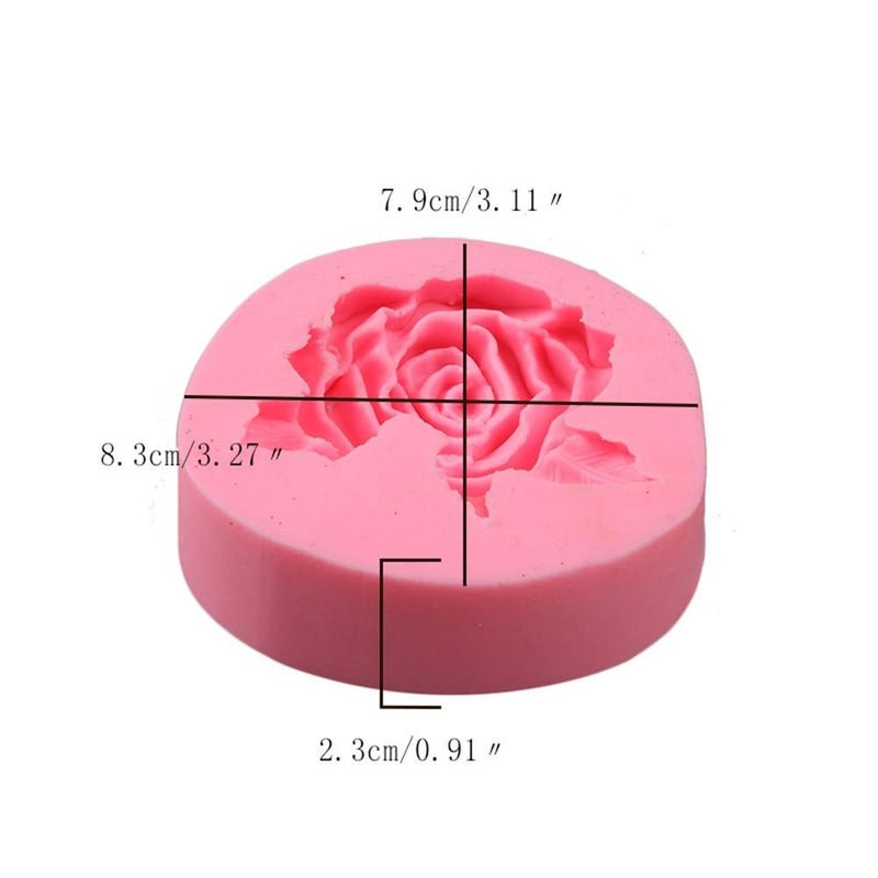 BeeSpring 3D Big Rose Flower Cake Mold Silicone Fondant Chocolate Mould Baking Decorating  Resistant Low and High Temperature  Easy to Use and Clean - Image 4