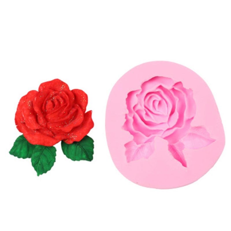 BeeSpring 3D Big Rose Flower Cake Mold Silicone Fondant Chocolate Mould Baking Decorating  Resistant Low and High Temperature  Easy to Use and Clean - Image 3