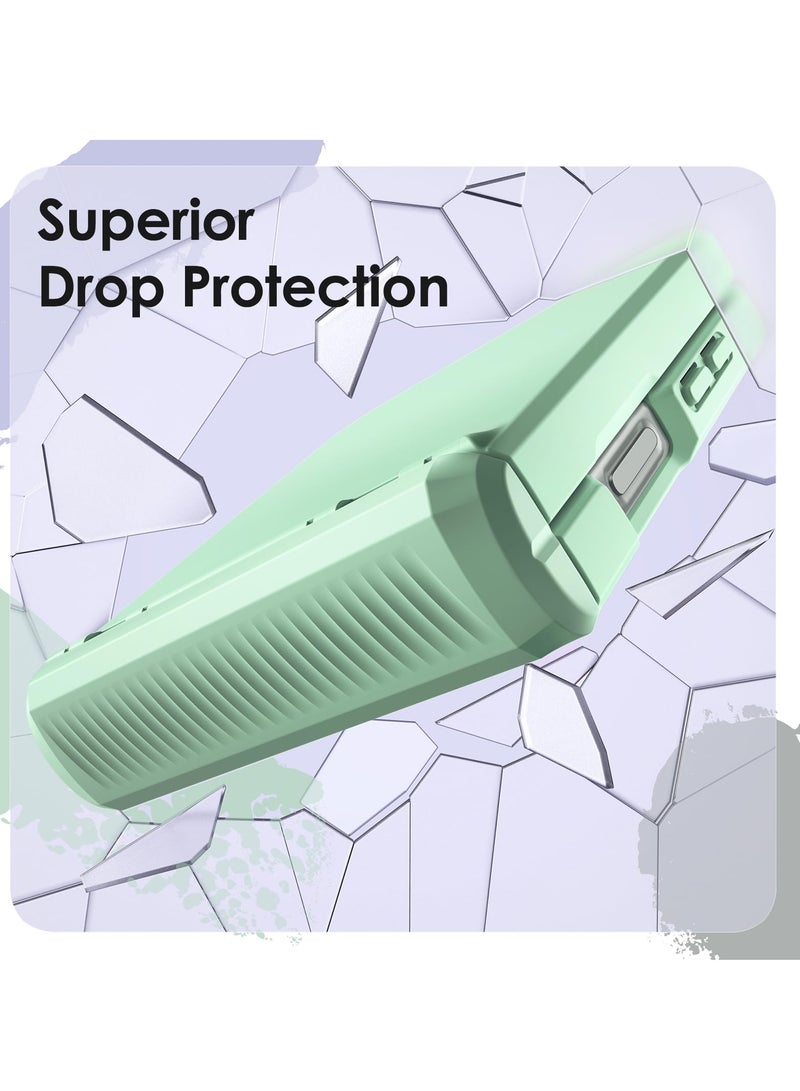 جي تيك حافظة لهاتف سامسونج جالاكسي Z فليب 5 2023 مع حماية مفصلة، ​​غطاء حماية صلب شديد التحمل لهاتف الكمبيوتر الشخصي مضاد لبصمات الأصابع، لمسة نهائية غير لامعة، أخضر نعناعي - Image 5