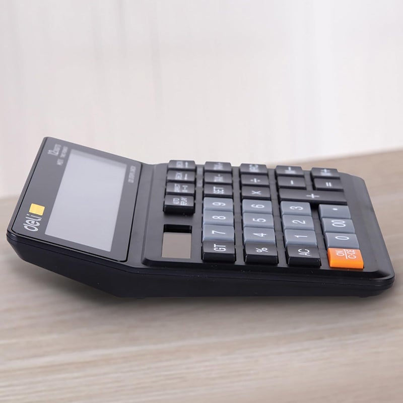 Deli WM01120 12 Digit Dual Power Basic Calculator with GT Function, 120 Step Check and Correct Function | Ideal for Office & Home Use, Black - Image 5