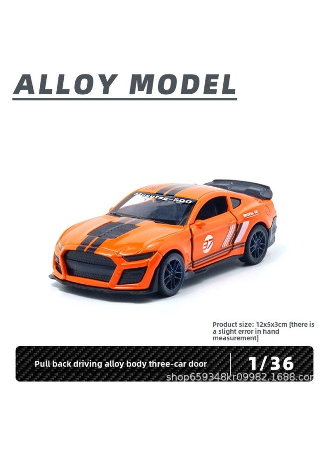 Simulation Alloy Car Model Huili Children's Toy Car 3-year-old Boy Doll Machine Toy Ornaments Wholesale-Color: 201 Wild M Track Edition Orange  - Image 1
