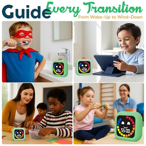 VISSE Digital Visual Timer for Kids - Rechargeable 99 Min Timer - Focus & Smoother Routines - Visual Timer for Classroom, ADHD Autism Toddler Support - Daily Use at Home, Therapy or School - Image 4