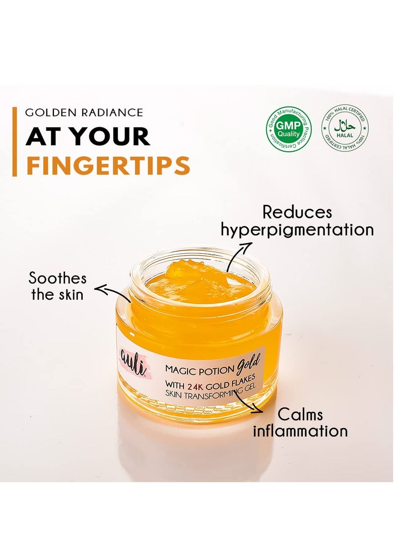 AULI LIFESTYLE - Auli 24k Gold and 5% Niacinamide Hydrating Gel for All Skin Types 60GM - Image 1