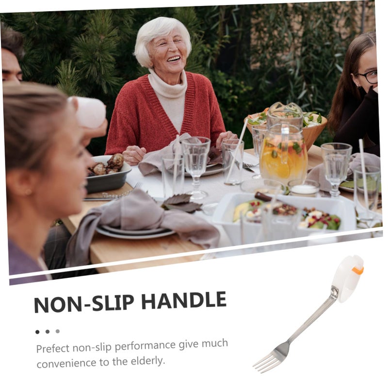Adaptive Fork Handle Ergonomic Utensil For Elderly Disabled Improved Grip Comfort - Image 5