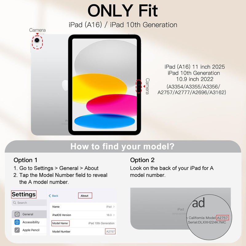 Jetech Magnetic Case For Ipad A16 11Th/10Th Generation 2025/2022 , Magnetic Attachment, Slim Tablet Cover With Auto Wake/Sleep Blue - Image 2