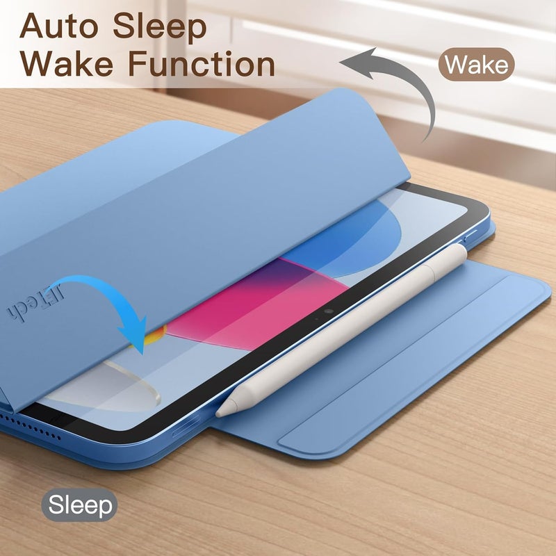 Jetech Magnetic Case For Ipad A16 11Th/10Th Generation 2025/2022 , Magnetic Attachment, Slim Tablet Cover With Auto Wake/Sleep Blue - Image 5