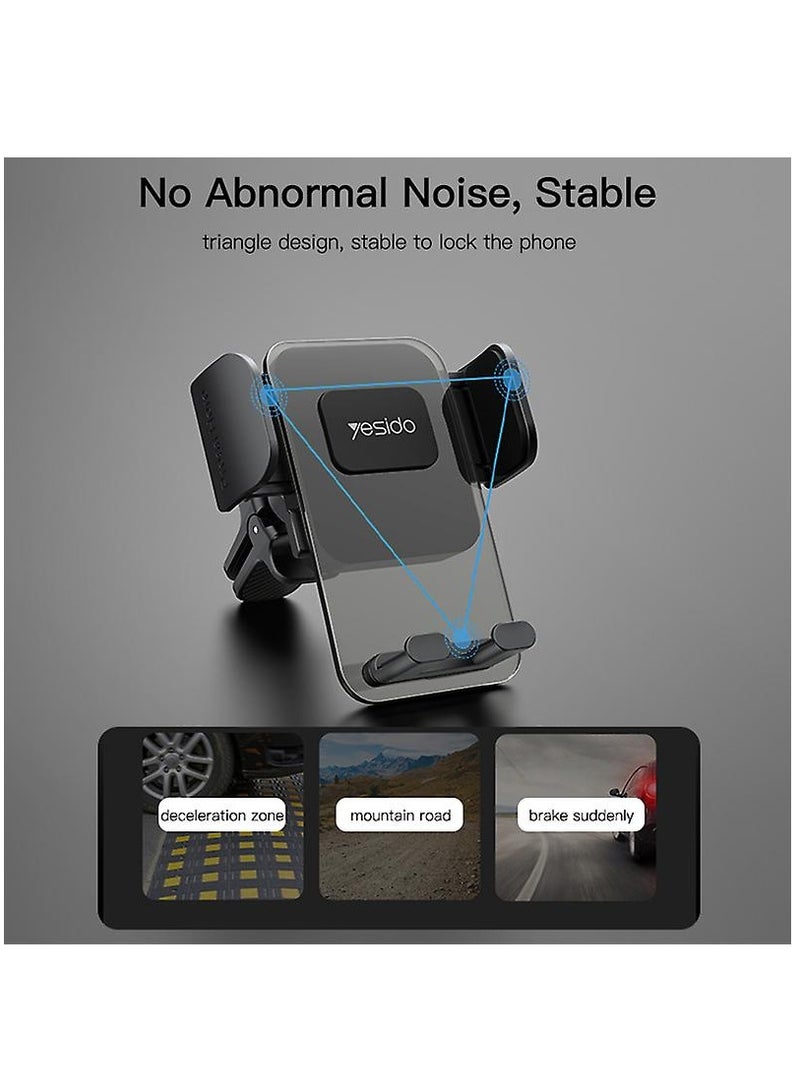 Yesido C163 Air Vent Transparent Car Mount Phone Holder" - Image 4