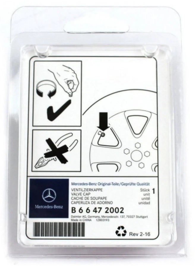 Mercedes-Benz Genuine Mercedes-Benz Air Valve Cap Black [Pack of 4] - Image 3