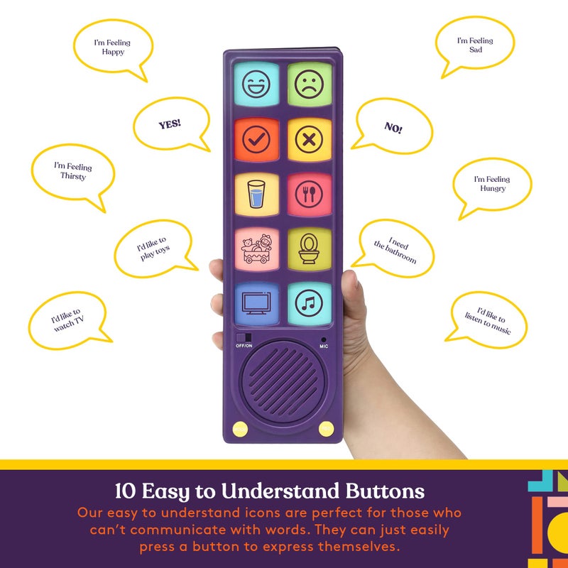 Special Supplies AAC Communication Device Speech Therapy,Talker Buddy Communication Device For Non Verbal Kids & Adults,Autism Talking Aids For Home,School Kids Communication Device W/Recording Option - Image 5