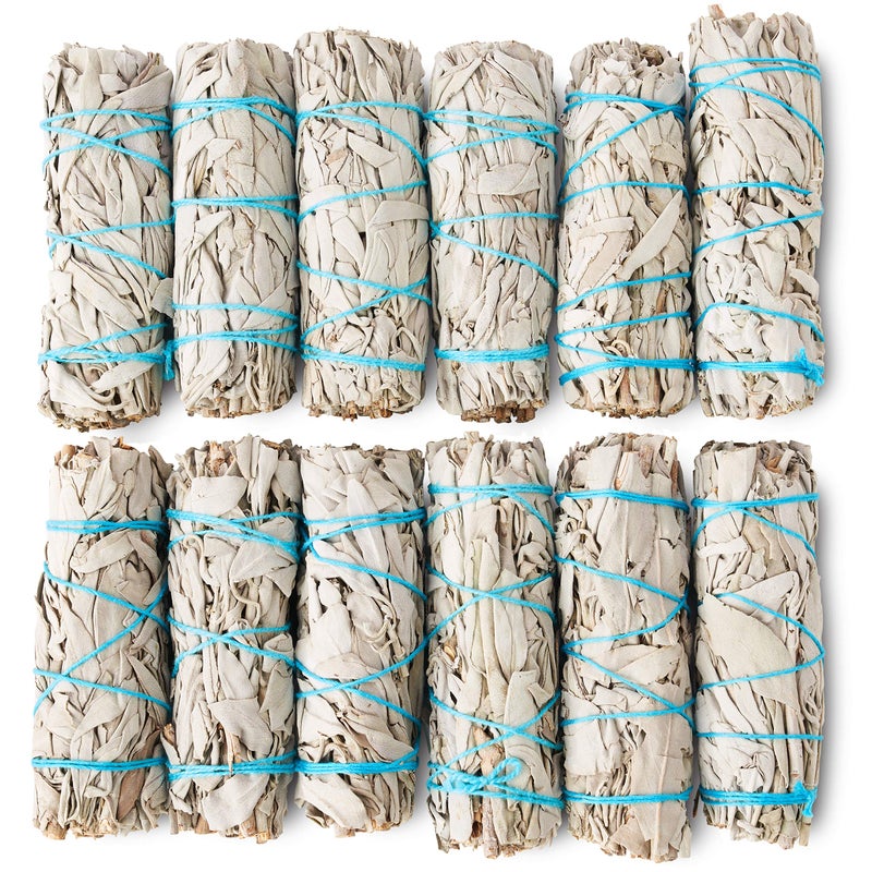 JL Local White Sage Smudge Sticks 4" Inch ~ 12 Smudging Wands | Smudge Kit White Sage Incense Sticks for Home Cleansing - Image 2