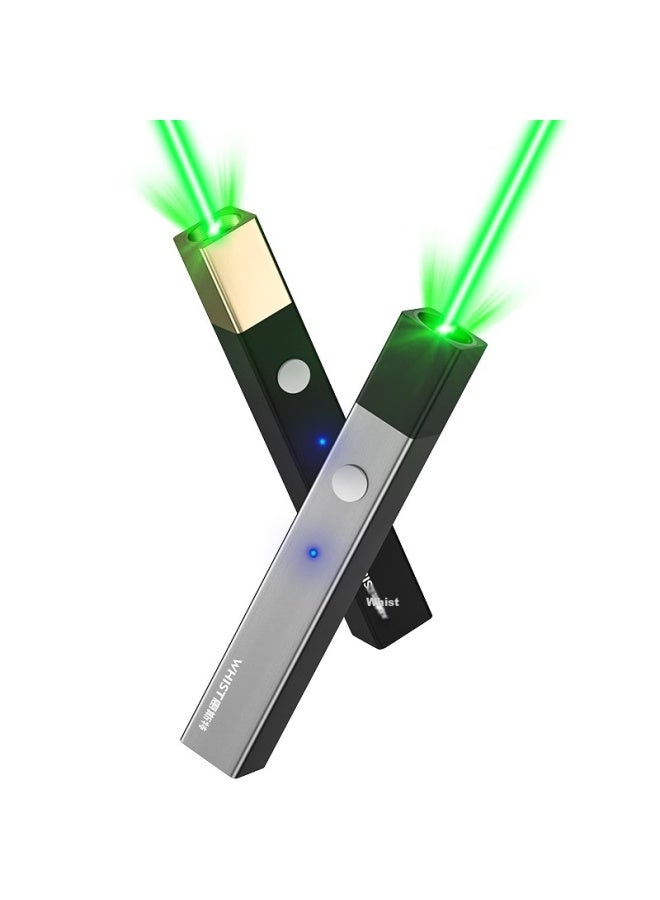 Whistler A9 Black And Gray Color Laser Pointer, Usb Rechargeable, For Sales Office, Sand Table, Laser Light, Durable, Long Battery Life, High Brightness, Green Light Flashlight, Outdoor Star Pointer - Image 2