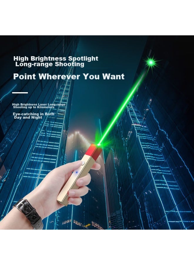 Whistler A9 Black And Gray Color Laser Pointer, Usb Rechargeable, For Sales Office, Sand Table, Laser Light, Durable, Long Battery Life, High Brightness, Green Light Flashlight, Outdoor Star Pointer - Image 4