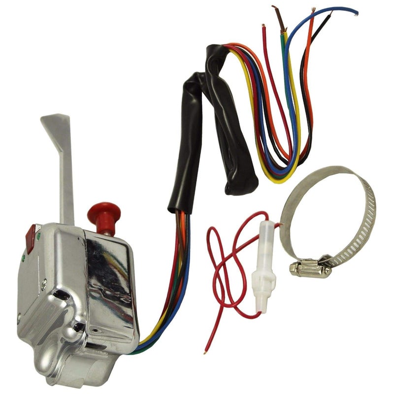 ANTO 12V Universal Chrome Street Hot Rod Turn Signal Switch for Ford GM Buick Street Rods with 3 Pin LED Turn Blinker Light Flasher Relay - Image 5