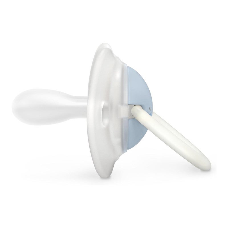 SUAVINEX سوافينيكس، عبوة من 2 مصاصة تتوهج في الظلام، للأطفال من 0 إلى 6 أشهر والمواليد الجدد، للنوم، مع حلقة متلألئة وحلمة سيليكون SX Pro، مسطحة ومرنة، زرقاء - Image 5