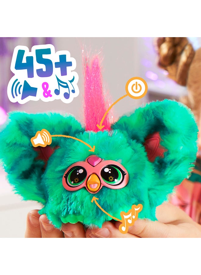 Furby - Furby Furblets Mello-Nee Mini Friend, 45+ Sounds, Summer Chill Music & Furbish Phrases, Electronic Plush Toys for Girls & Boys 6 Years & Up, Watermelon Red & Green - Image 1
