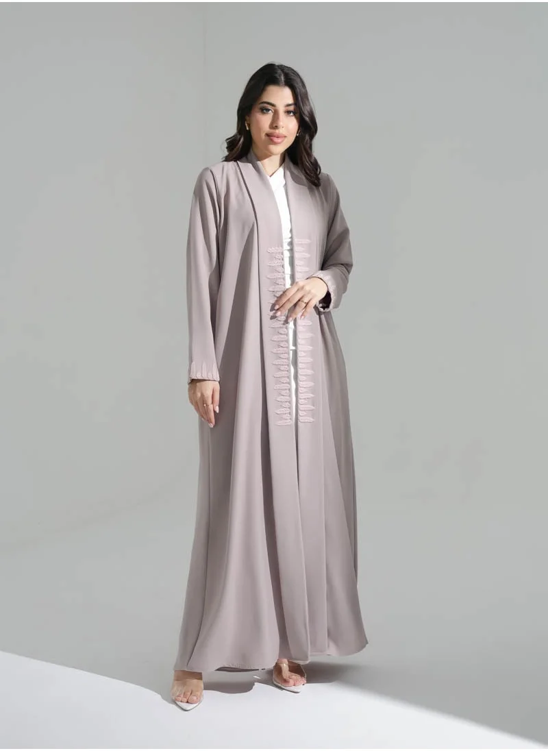 آرا Open Abaya with Embellishments