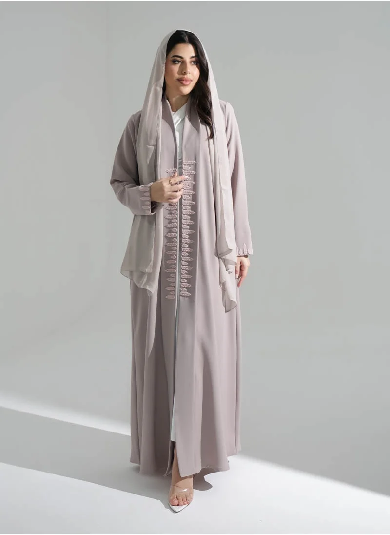 آرا Open Abaya with Embellishments