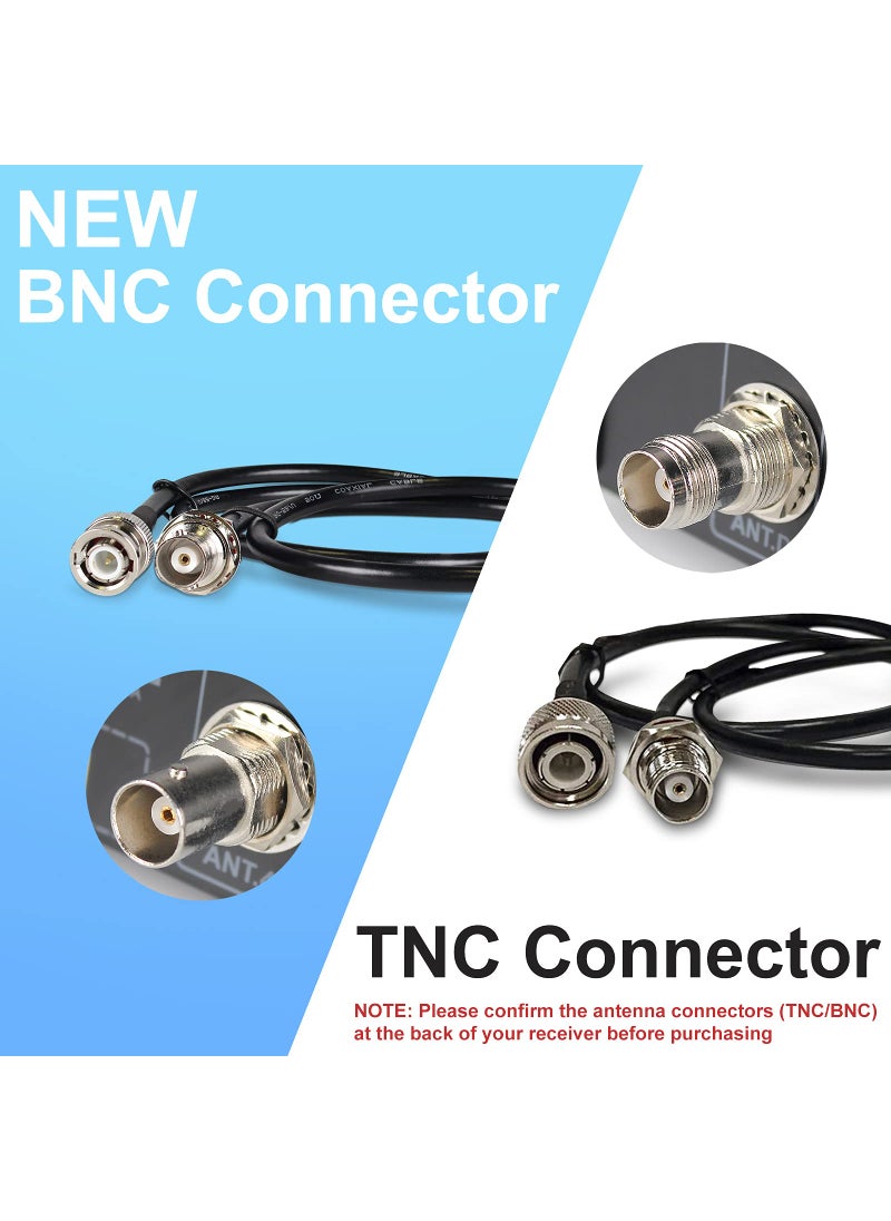Phenyx Pro Phenyx Pro BNC Connecting Cables, BNC Cable 50 cm/1.6 FT for Front-Mounting Antennas, Compatible with Wireless Systems (ANTK-CBL)  - Image 2