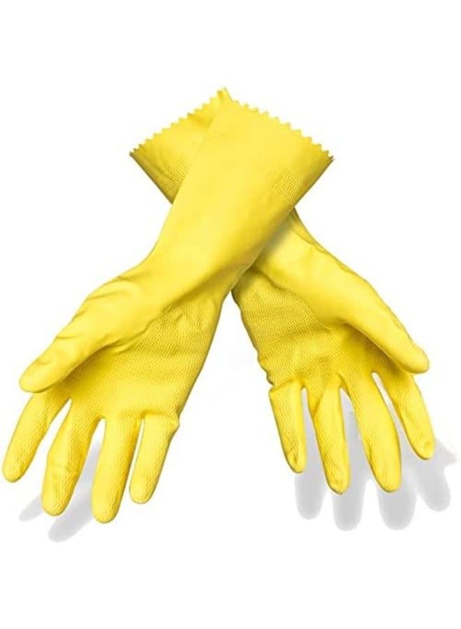 سكوتش برايت قفازات سكوتش برايت متعددة الاستخدامات برائحة الفانيليا، مصنوعة من اللاتكس، مقاس صغير، أصفر/أزرق، زوجان - Image 4