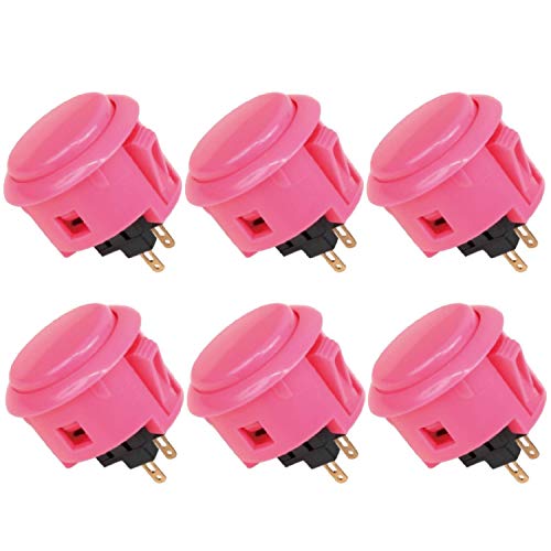 Sanwa 8 pcs OBSF-30 Original Push Button 30mm - for Arcade Jamma Video Game & Arcade Joystick Games Console (Pink), Use for Arcade Game Machine Cabinet S@NWA - Image 3