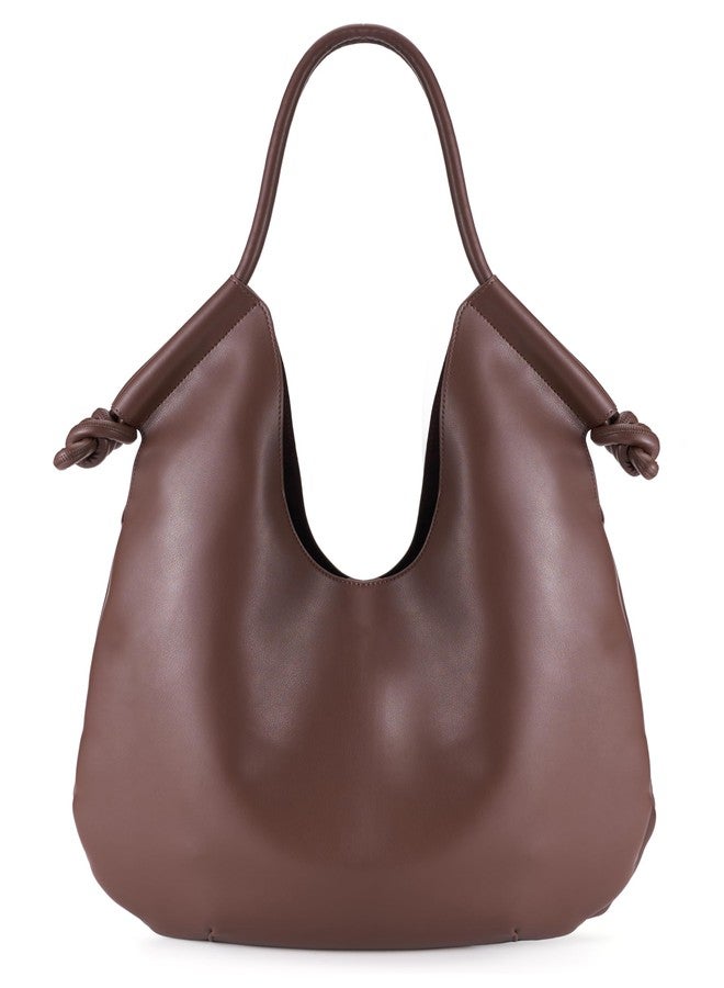 Molodo Large Hobo Bag for Women PU Leather Bag Trendy Shoulder Bag Satchel for Work Travel - Image 1
