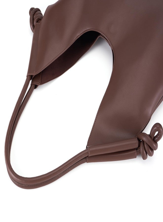 Molodo Large Hobo Bag for Women PU Leather Bag Trendy Shoulder Bag Satchel for Work Travel - Image 5