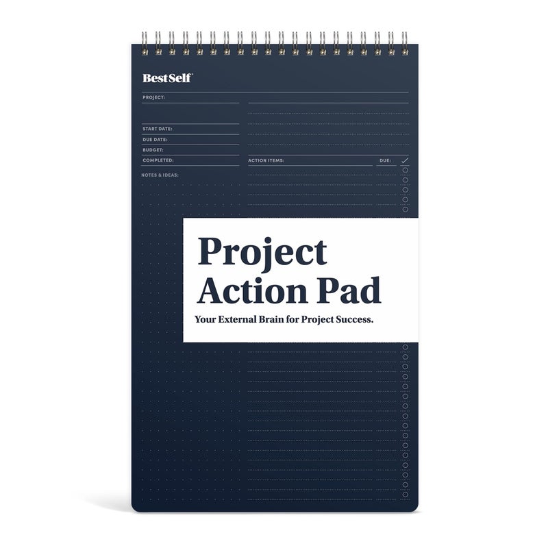 BestSelf Co. BestSelf Project Action Pad - Daily Task Planner, To-Do List & Action Pad for Boosting Productivity and Effective Project Management - Image 1