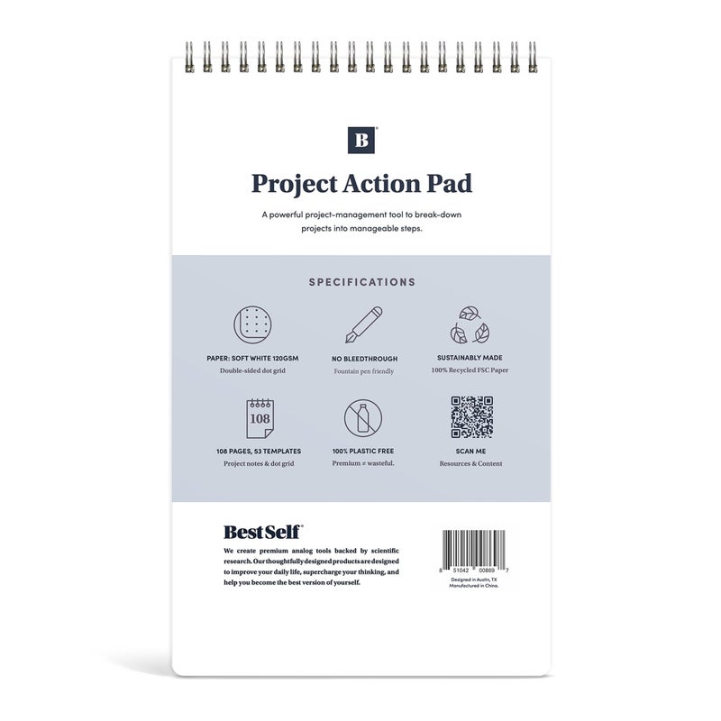 BestSelf Co. BestSelf Project Action Pad - Daily Task Planner, To-Do List & Action Pad for Boosting Productivity and Effective Project Management - Image 4
