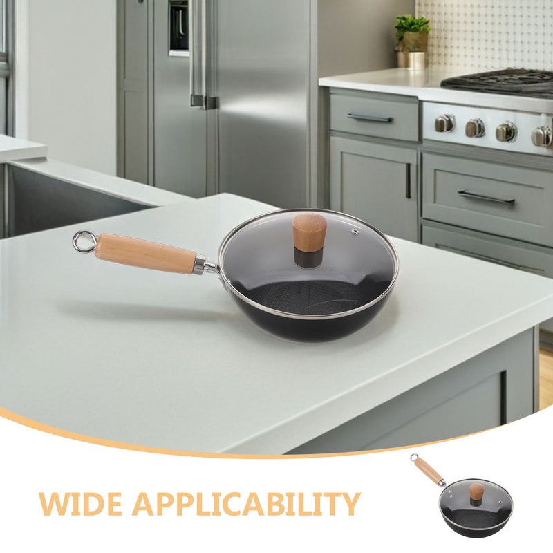 🍳 مقلاة من الحديد المصبوب بتوزيع حرارة متساو للقلي والتحمير بمقبض خشبي - Image 5