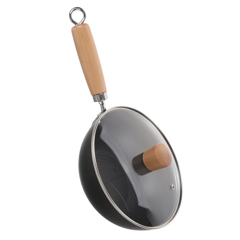 🍳 مقلاة من الحديد المصبوب بتوزيع حرارة متساو للقلي والتحمير بمقبض خشبي - Image 3