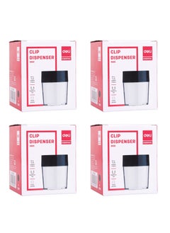 Deli 4-Piece Magnetic Paper Clip Dispenser  - Image 1