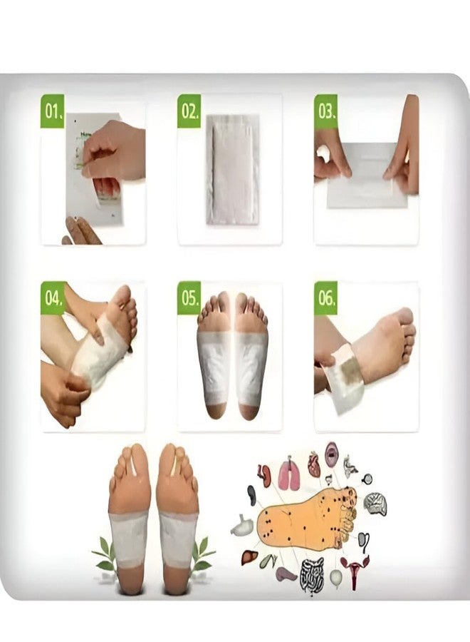 PARVY Organic Ginger Foot Detox Pads – 10 Pcs | Natural Cleansing Foot Patches to Remove Toxins, Promote Relaxation & Improve Sleep – Herbal Health Foot Patch - Image 2